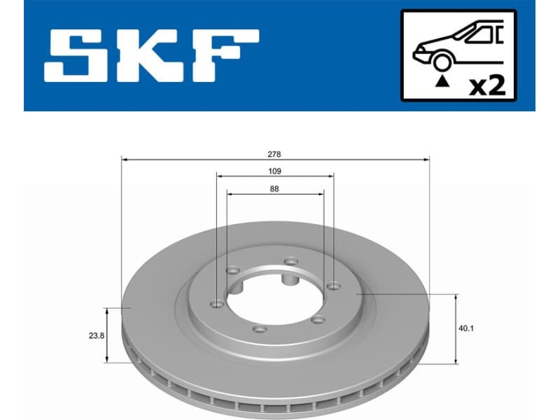 Brake Disc VKBD 80918 V2 - image 2