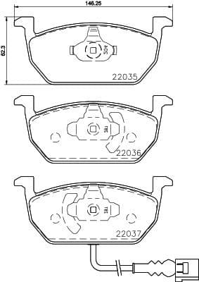 Brake Pad Set, disc brake 8DB 355 021-951 - image 2