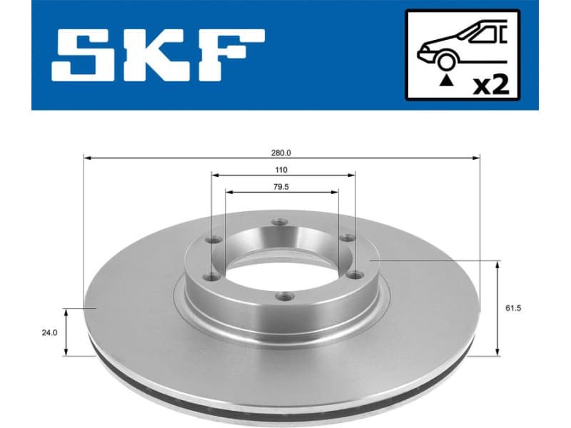 Brake Disc VKBD 80534 V2 - image 2