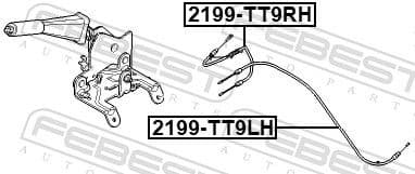Cable Pull, parking brake 2199-TT9LH - image 2