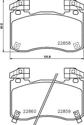 Brake Pad Set, disc brake 8DB 355 039-451