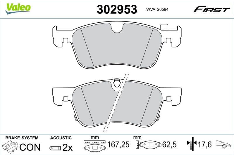 Brake Pad Set, disc brake ESSENTIAL 302953