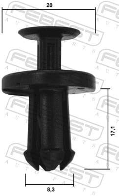 Clip, trim/protection strip 88570-097 - image 2