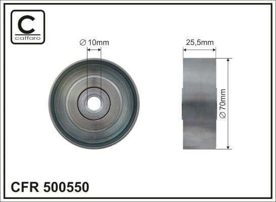Deflection/Guide Pulley, V-ribbed belt 500550