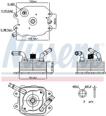 Oil Cooler, engine oil ** FIRST FIT ** 91440