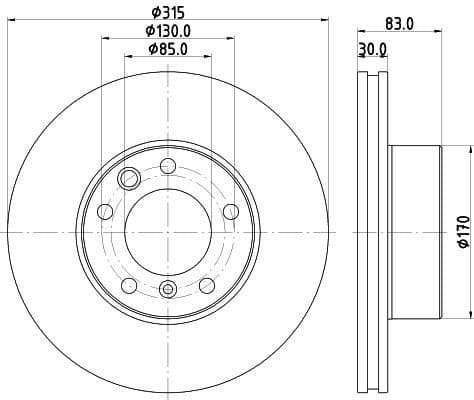 Brake Disc PRO HC 8DD 355 132-151 - image 4