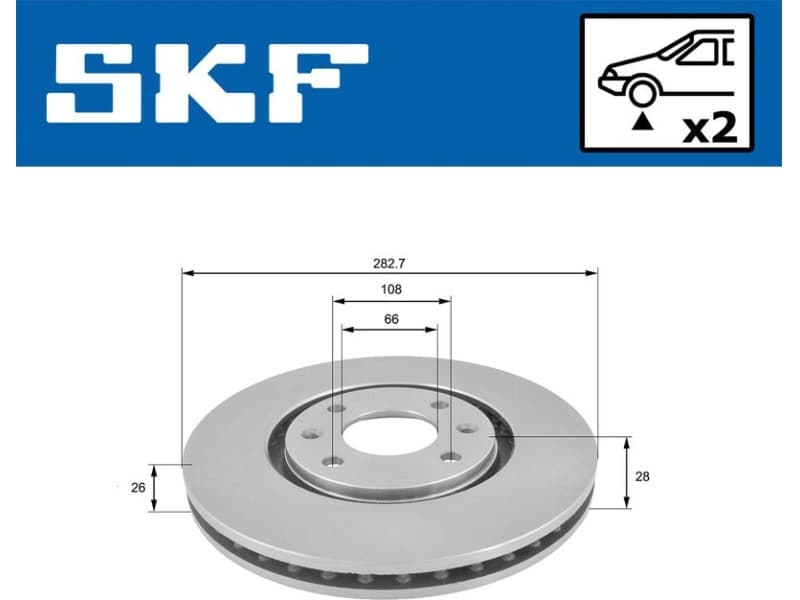 Brake Disc VKBD 80412 V2 - image 2
