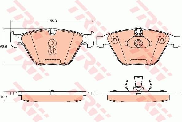 Brake Pad Set, disc brake COTEC GDB2021