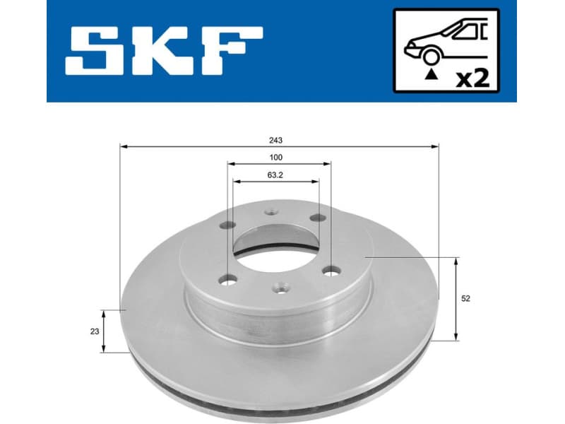 Brake Disc VKBD 80485 V2 - image 2