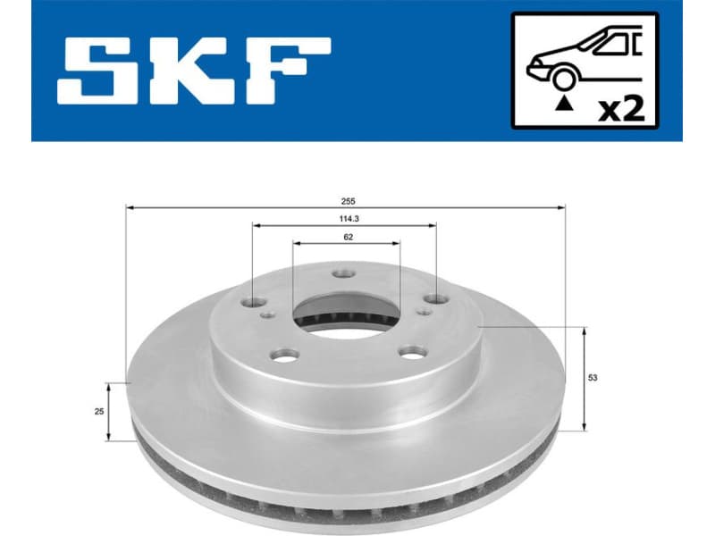 Brake Disc VKBD 80953 V2 - image 2