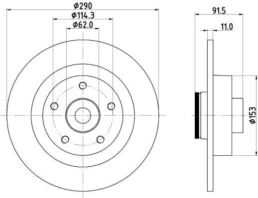 Brake Disc PRO 8DD 355 133-651 - image 4