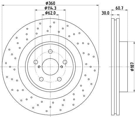 Brake Disc PRO High Carbon 8DD 355 129-851 - image 4