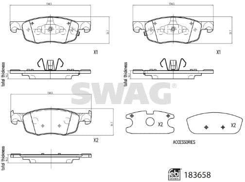 Brake Pad Set, disc brake 33 10 9110