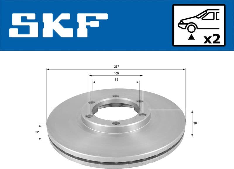 Brake Disc VKBD 80955 V2 - image 2