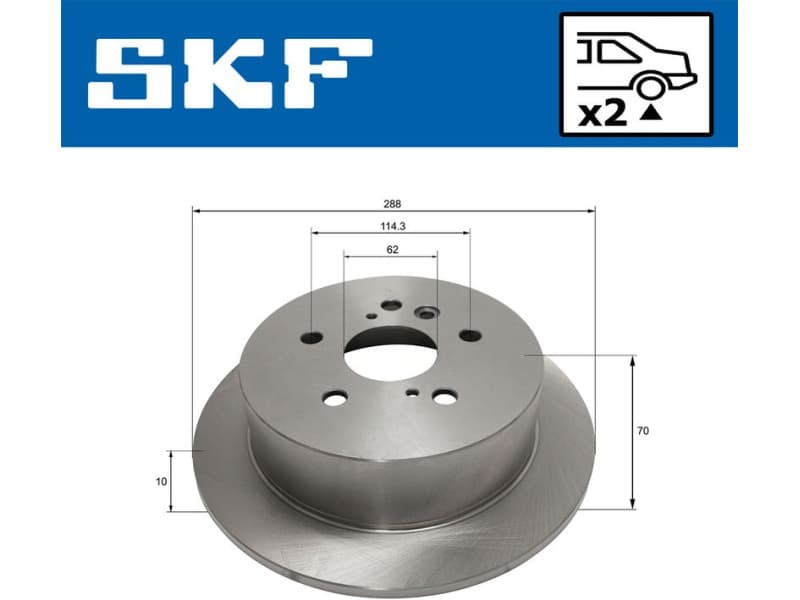 Brake Disc VKBD 90516 S2 - image 2