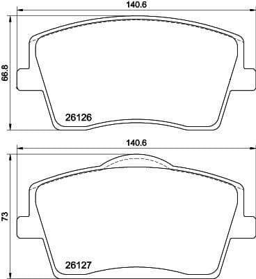 Brake Pad Set, disc brake 8DB 355 039-001