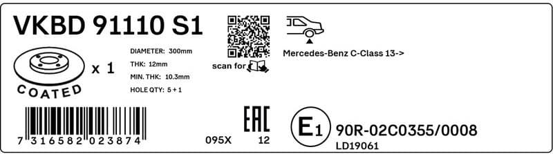 Brake Disc VKBD 91110 S1 - image 3