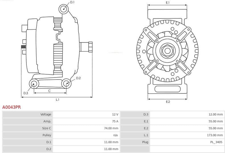 Alternator Remanufactured AS A0043PR - image 5