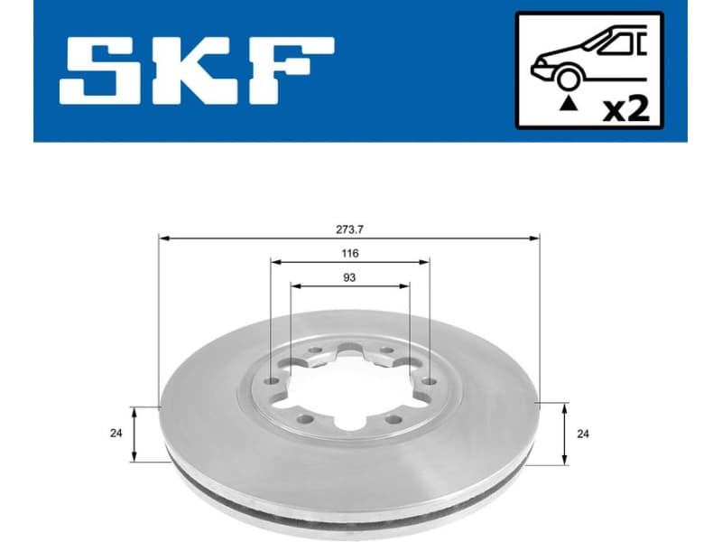 Brake Disc VKBD 80733 V2 - image 2