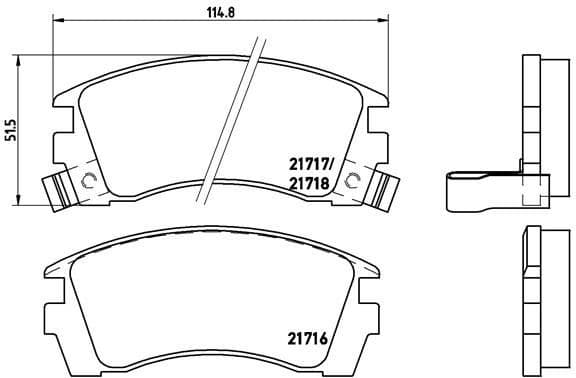 Brake Pad Set, disc brake PRIME LINE P 56 064