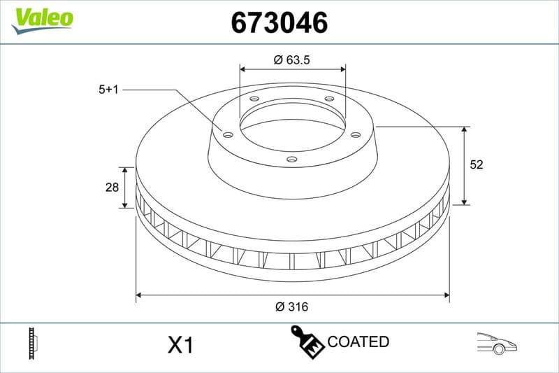 Brake Disc COATED 673046