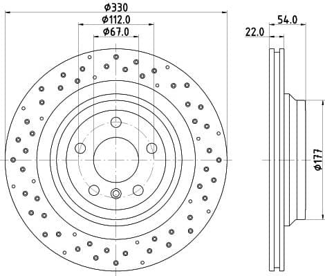 Brake Disc PRO High Carbon 8DD 355 122-551