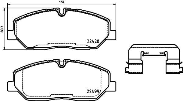 Brake Pad Set, disc brake 8DB 355 025-231
