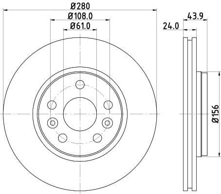Brake Disc 8DD 355 116-451 - image 4