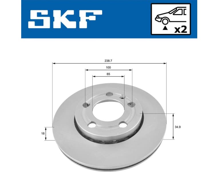 Brake Disc VKBD 80612 V2 - image 2