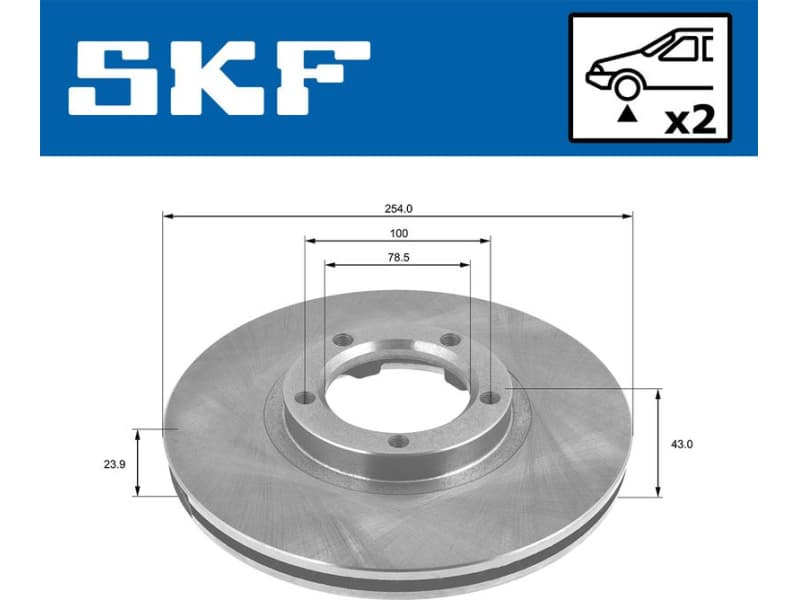 Brake Disc VKBD 80876 V2 - image 2