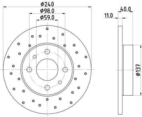 Brake Disc PRO 8DD 355 134-891 - image 4