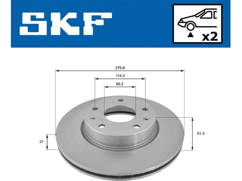Brake Disc VKBD 80450 V2 - image 2