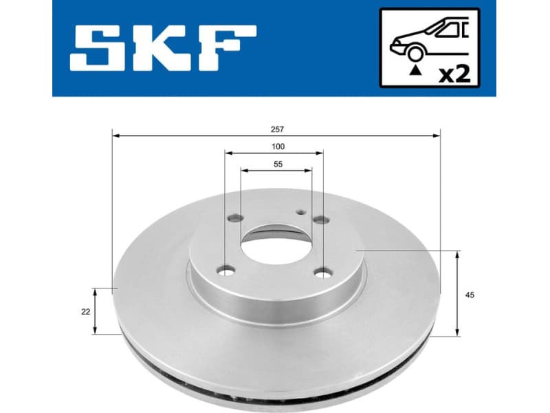 Brake Disc VKBD 80810 V2 - image 2