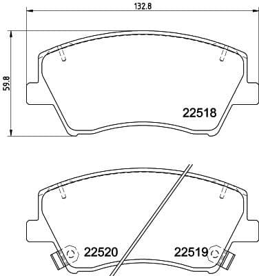 Brake Pad Set, disc brake 8DB 355 039-041