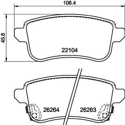 Brake Pad Set, disc brake 8DB 355 040-811