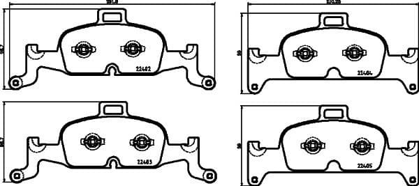 Brake Pad Set, disc brake 8DB 355 025-811