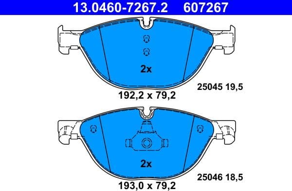 Brake Pad Set, disc brake 13.0460-7267.2 - image 2