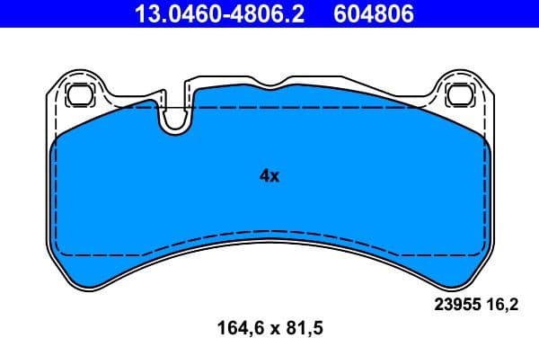 Brake Pad Set, disc brake 13.0460-4806.2 - image 2