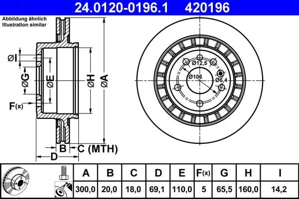 Brake Disc 24.0120-0196.1 - image 2
