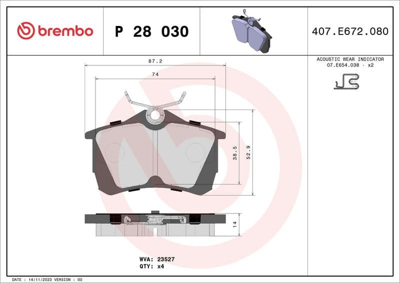 Brake Pad Set, disc brake PRIME LINE P28030 - image 3