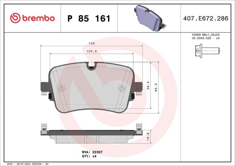 Brake Pad Set, disc brake PRIME LINE P85161 - image 3