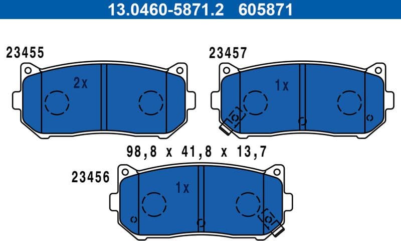 Brake Pad Set, disc brake 13.0460-5871.2 - image 2