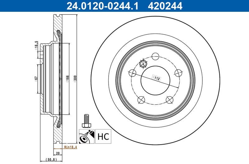 Brake Disc 24.0120-0244.1 - image 2