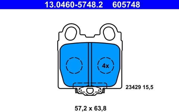 Brake Pad Set, disc brake 13.0460-5748.2 - image 2