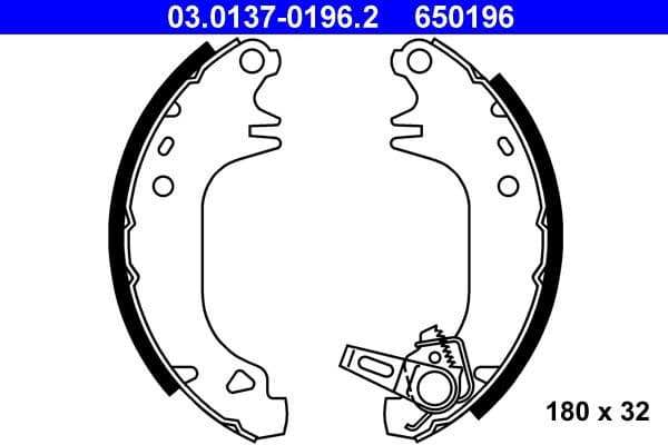 Brake Shoe Set 03.0137-0196.2 - image 2