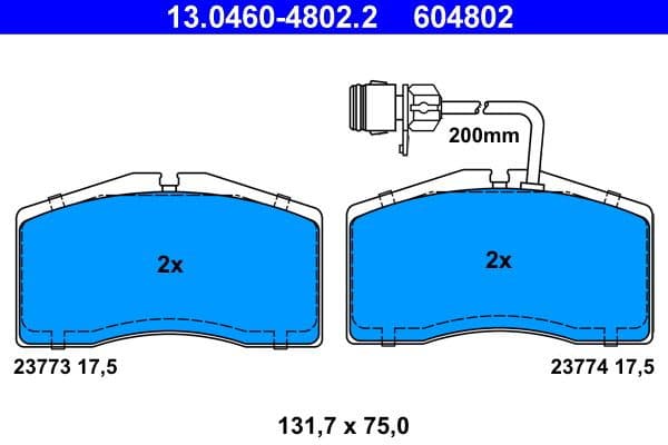 Brake Pad Set, disc brake 13.0460-4802.2 - image 2