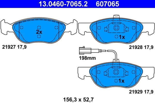 Brake Pad Set, disc brake 13.0460-7065.2 - image 2