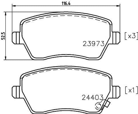 Brake Pad Set, disc brake 8DB 355 012-301 - image 4