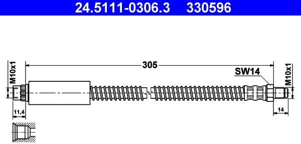 Brake Hose 24.5111-0306.3 - image 2