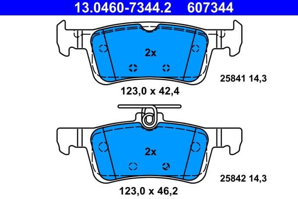 Brake Pad Set, disc brake 13.0460-7344.2 - image 2
